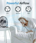Three Speed Portable Metal Floor Fan With Adjustable Tilt For Home Office And Bedroom Quiet Operation Lightweight Yet Sturdy Black Nine Inch Chill Breeze For Desk Or Floor Use