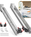 Undermount Soft Close Heavy Duty Drawer Slides For 21 Inch Drawers, 80LB Capacity, Bottom Mount Rails With Copper Hydraulic Buffer And Double Spring System Delivering Quiet, Smooth, Pro Grade Closing For Kitchen Cabinets And Tool Chests For DIYers.