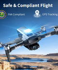 FPV drone in flight with FAA Compliant Remote ID Module with Buzzer and Strobe for Drones GPS Tracking 4 Hour Battery Life.