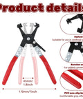 Get Your Hands on This Awesome 131 Piece Assortment Kit With 16 Radiator Hose Clamp Sizes For Tightening Air Tubes And Fuel Lines Like A Pro During Auto Repair Or Home Plumbing Jobs Without Breaking The Bank. swivel-joint hose clamp pliers, 220mm, alloy steel, PVC handles