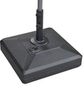 Close-up of Patio Market Umbrella Base With Casters 154 Lbs Load Capacity Sand And Water Filled Easy Rolling Stand
