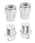 2 Pair Battery Terminal Adapters With 3/8 Female Threads Zinc Alloy Build Corrosion Resistant Top Post Connectors for Trucks and Marine Batteries.