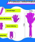 Product details of Eight Piece Hand Clappers 7.5 Inch Clapping Noisemakers: smooth edges, ABS material, secure splicing, hanging hole.