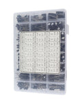 Must-Have 630Pcs Aluminum Electrolytic Capacitor Kit With 24 Values And High Precision For Repairs organized in a durable box.
