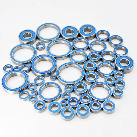RC Car Ball Bearings Set Rubber Sealed Or Metal Shielded In Mixed Sizes 2x6x3 5x10x4 5x8x2.5 4x10x4 5x11x4 6x12x4 12x18x4mm Plus 4x8x3mm Chrome Steel GCr15 Low Vibration High Speed Hobby RC Cars, mixed sealed bearings