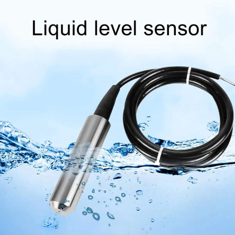 Liquid Level Transmitter And Sensor For 4 To 20mA Water Level Detection, 0 To 5 Meter Range, Stainless Steel Housing, Rugged Cable