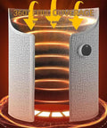 Under Desk Leg Warmer Space Heater With Blanket Portable Foldable Heat Pad showing 360° full coverage heating