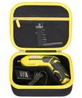 Tough As Nails Hard Travel Case For Skil 4V Rechargeable Cordless Screwdriver SD561802 with charging unit and bits, 7.7x6.3 inches.