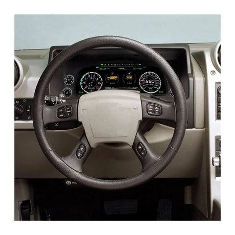 Hummer H2 2003-2007 12.3 Inch LCD Dashboard Instrument Panel Digital Gauge Cluster Replacement Module With Built-In Circuit Board And Indicator Lamps For Stable Idle And Plug-And-Play Easy Install, front view
