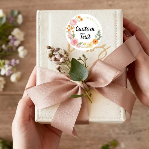 Custom Wedding Stickers And Personalized Labels For Favors With Logo Or Photo Waterproof Vinyl That Really Pops For Birthdays or