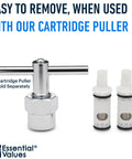 Moen 1224 Replacement Cartridge 2 Pack For Tub Shower And Two Handle Faucets, Aftermarket Brass 1224B And Plastic Valve Cartridges with puller