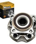 Rear Wheel Bearing Hub Assembly Bolt On Fitment For Toyota Highlander 2014 2016 And Lexus RX350 RX350L RX450h RX450hL 2010 2019 Non ABS 5 Lug Rear Left And Right Pair in packaging and close-up view