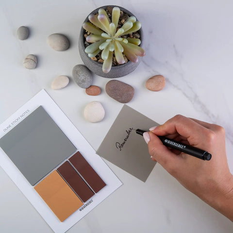 See Through Transparent Sticky Notes With Quick Dry Pen Included for Easy Markups Three Size Set with natural decor