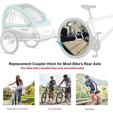 Bike Trailer Hitch Connector And Cycling Adapter For Kids Trailers Cargo And Pet Trailers Easy To Attach Heavy Duty Safety Quick Hitch