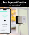 No Sweat Window Mount Security Cam With HD WiFi Live Streaming And Rock Solid Color Night Vision For Slick Home Protection And Smart AI Motion Detection That Plays Nice With Alexa And Google Home setup on a window.