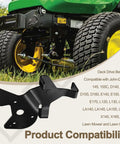 Deck Drive Belt Idler Arm Plate Kit With Flat Idler Pulley For John Deere Lawn Tractors Replaces GY20986BLE shown on tractor