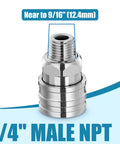 JOEJET 1/4-inch stainless steel pressure washer fitting with quick-connect to 1/4-inch male NPT