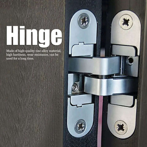Heavy Duty 3D Zinc Alloy Door Hinge With Nylon Pad for Folding Doors showcased in pearl plating