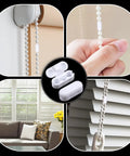 Keep Your Window Blinds Lookin Crisp With These Legit Mini Bead Chain Connectors And Slick Ball Cord Couplers 50 Pack 4.5mm Standard in use on blinds.
