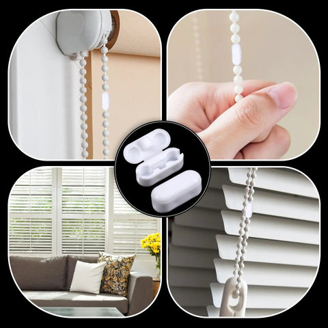 Keep Your Window Blinds Lookin Crisp With These Legit Mini Bead Chain Connectors And Slick Ball Cord Couplers 50 Pack 4.5mm Standard in use on blinds.