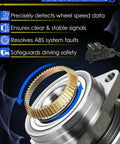 Front And Rear Wheel Hub Bearing Assembly Replacement For GM Cars Like Malibu Impala Equinox Terrain Lacrosse XTS CTS Regal Buick And Cadillac With ABS 5 Lug 2 Piece Set ABS signal ring close-up