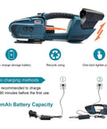 Ready To Roll Cordless Automatic Strapping Machine Handheld Battery Powered Welding Banding Tool For Cardboard Boxes And Wooden Pallets One Hand Operation Quick charge battery storage