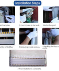 Installation steps of Heavy Duty Aluminum Garage Door Flood Barrier Detachable Water Prevention Shield With Sealing Strip.