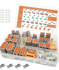 Deutsch Connector Kit 204 Piece Set with DT 2 3 4 6 8 12 Pin Plugs shown in open case
