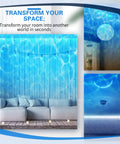 6 Piece Water Effect Projector Lights Set With Ocean Wave LED Night Light Rotating 360 Degree Ceiling Wall Projection in bedroom