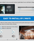 Rechargeable Motion Sensor LED Closet Light Two Pack Wireless Under Cabinet Lighting Bar installation guide image