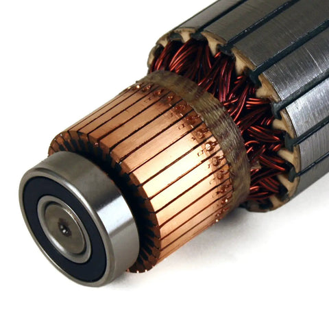 Close-up of the Armature For RIDGID Threading Machine 87740 300 535 Fits A Ton Of Models Includes Two Bearings 44565 Replacement Part