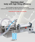 Slick Stainless Steel Pneumatic Piston Bottle Filler Machine Dual Head Automatic Manual Mode Liquid Dispenser For Food Beverage Cosmetic And Pharma Bottling, stainless steel, high efficiency.