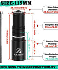 Diagrams showing measurements of a versatile adjustable bike stem riser, compatible with 31.8mm handlebars and 28.6mm fork.