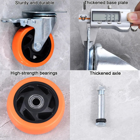No Sweat Heavy Duty Stainless Steel Drum Stand With Smooth Rolling Wheels For Gas Cylinders And Soup Pots Rust Resistant Mobile Kitchen Cart Indoor Outdoor features durable wheels and thickened axle components.