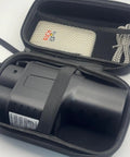 Tesla NACS To CCS1 Adapter Storage Case Eva Nylon Protective Gear Bag holding a charging plug and cable securely inside.