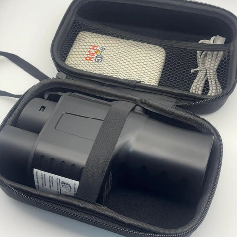 Tesla NACS To CCS1 Adapter Storage Case Eva Nylon Protective Gear Bag holding a charging plug and cable securely inside.