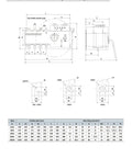Outline drawing and dimensions of Automatic Transfer Switch 125 Amp 120 208 Volt 50 60 Hz Four Pole with bracket specs