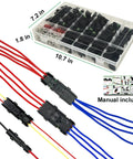 Weather Pack Connectors Kit 26 Sets Waterproof Automotive Electrical Connectors For Wiring 1 To 4 Pin 18 To 14 AWG With Male And Female Terminals And Silicone Seals 332 Pcs Total Pro Grade Must Have Bundle shown with connectors and manual