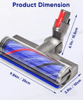 Product dimensions of Anti Tangle Vacuum Attachments Head Replacement For V7 V8 V10 V11 V15 Cordless Vacuum Cleaners