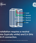 Wiring diagram showing connections for Effortless Install Paddle Dimmer Smart Switch With Matter Ready Wiring And Alexa Support.