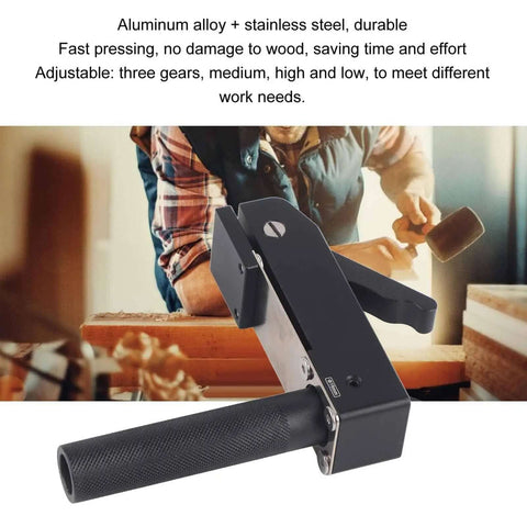 Adjustable Aluminum Toggle Clamp For Woodworking, Pro Grade Three-Mode Settings, 60mm Clamping Height in use on workbench