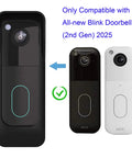 Doorbell Mount For Blink Video Doorbell 2nd Gen 2025 With An Adjustable Weatherproof Protective Case, No Drilling Required