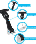 Mudder hood latch kit, front view: 4-piece elastic stainless steel rubber T-handle latches with brackets