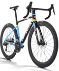 Carbon Road Bike With Lightweight T1000 Frame And 24 Speed Shifting, Shimano 105 Di2 7170 Groupset, 700C Wheelset, Size 49cm, Black Blue