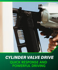 Beast Pro Grade Framing Nailer For Flooring And Roof Decking, Pneumatic Power Tool firing nails into wood beam