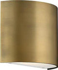 Grab This Cool And Elegant Seven Inch Pocket Led Wall Sconce In Aged Brass That Features Up And Down Lighting For An Abundance Of Illumination