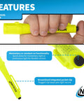 Intrinsically Safe Permissible Penlight Built Tough For Tactical And Outdoor Use, 30 Lumen Green Beam, 147mm Length, in hand view
