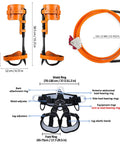 Tree Climbing Gear Set With Adjustable Belt And Steel Core Flip Line Pro Grade Foot And Ankle Straps Gloves Replacement