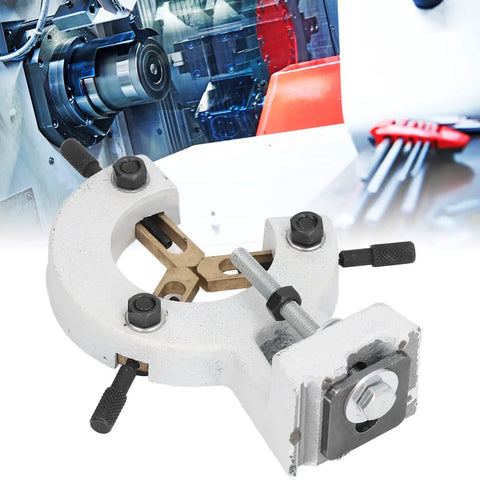 Rock Solid Lathe Tool Rest And Wood Stabilizer Steady Rest For Mini Lathe Machine Center Frame showing heavy-duty cast iron with brass rollers.