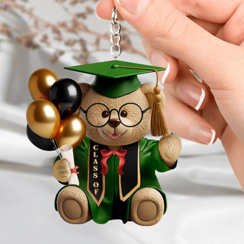 Personalized Graduation Bear Keychain With Custom Name And Class Year Gift For The Grad Class Of 2026 Keepsake
